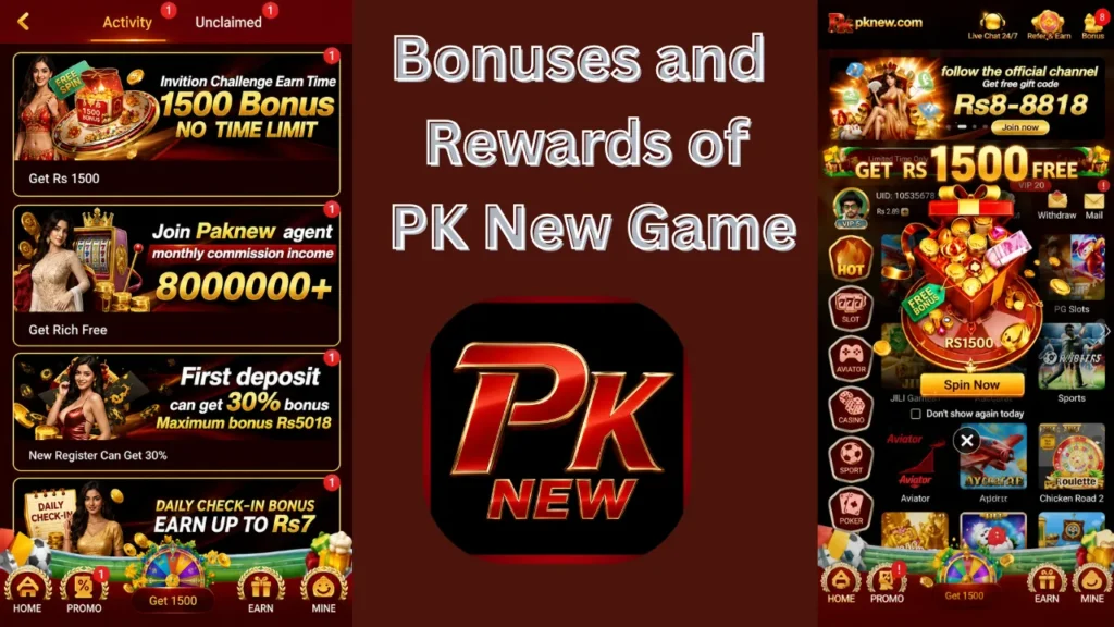 PK New game bonuses